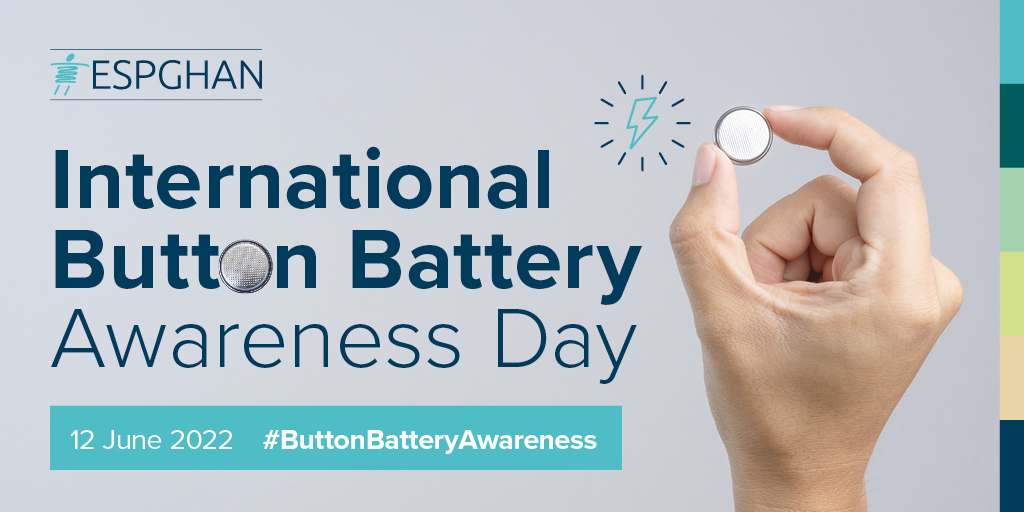 International Button Battery Awarness Day - 12 June 2022 #ButtonBatteryAwareness